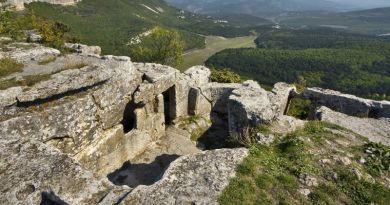 Интересный ракурс: пещерный город Чуфут-Кале